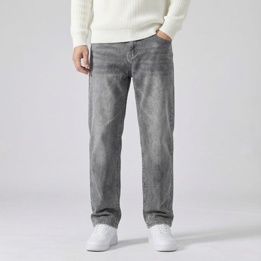 Regular Fit Straight Jeans Grijs