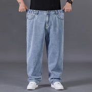 Vintage-Stijl Wijde Denim Broek | Urban Streetwear Men Jeans Zavalori Lichtblauw XS