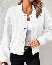 Victoria - Cozy Knit Cardigan Dames Women's Cardigan Zavalori Wit 8 (S)