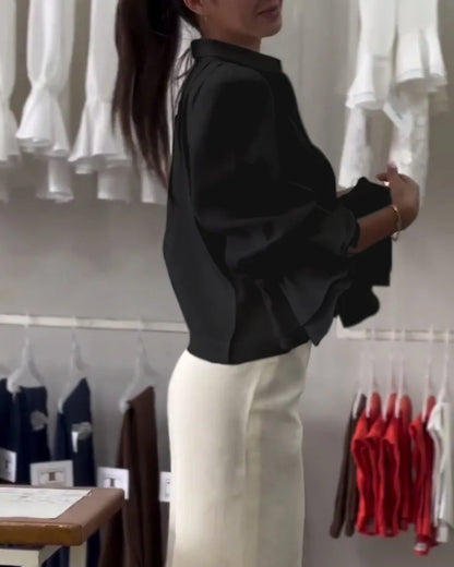 Blouse met Ruffles en Lange Mouwen