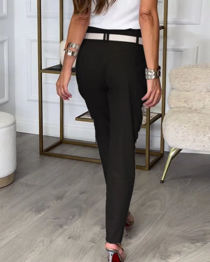 Pantalon High Waist Asymmetrische Zoom