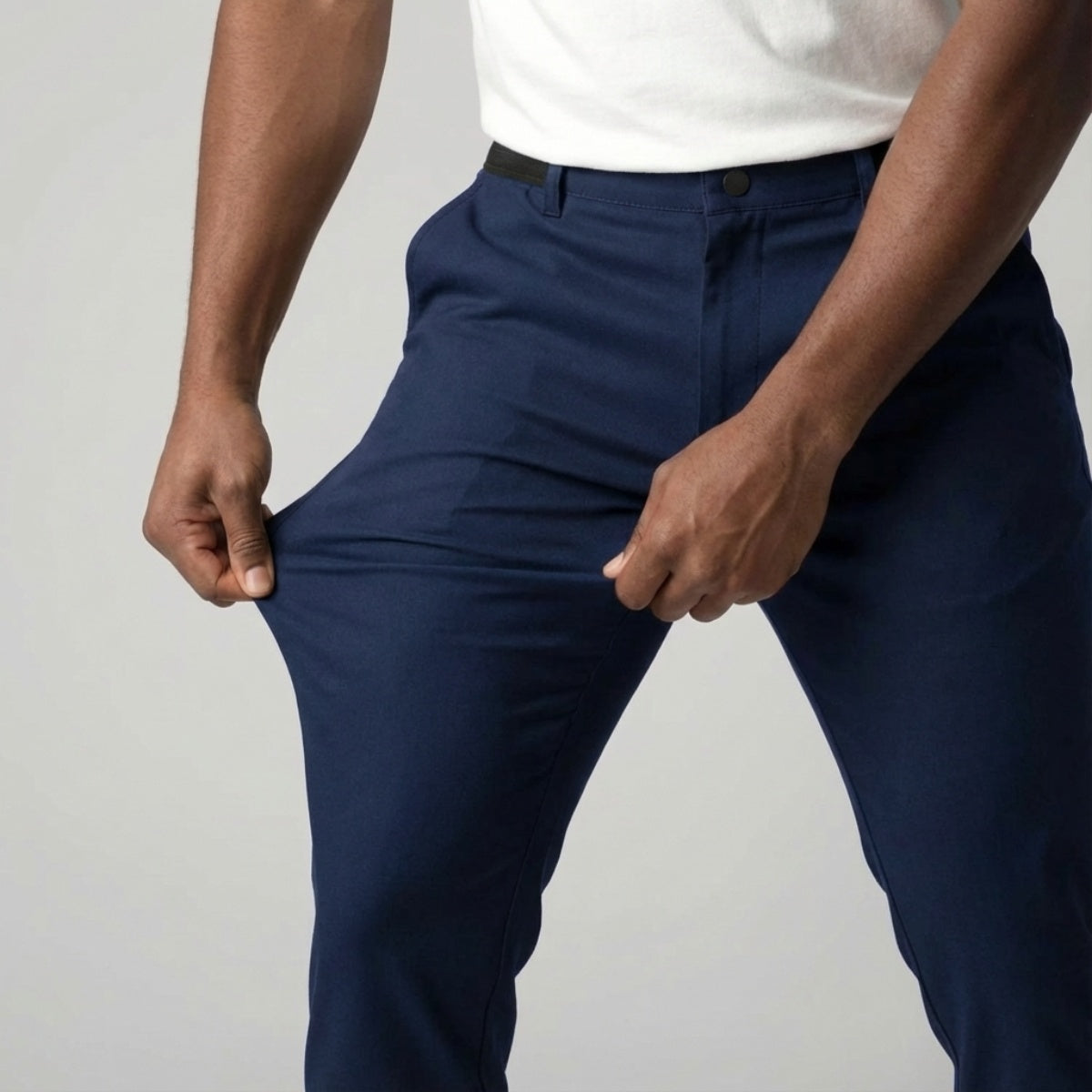 Slim Fit Stretch Chino Diepblauw