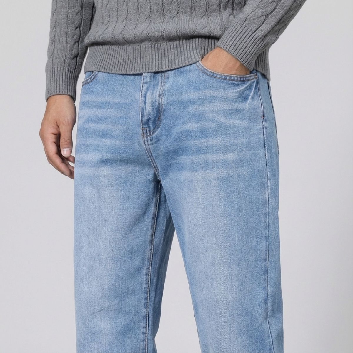 Regular Fit Straight Jeans Lichtblauw