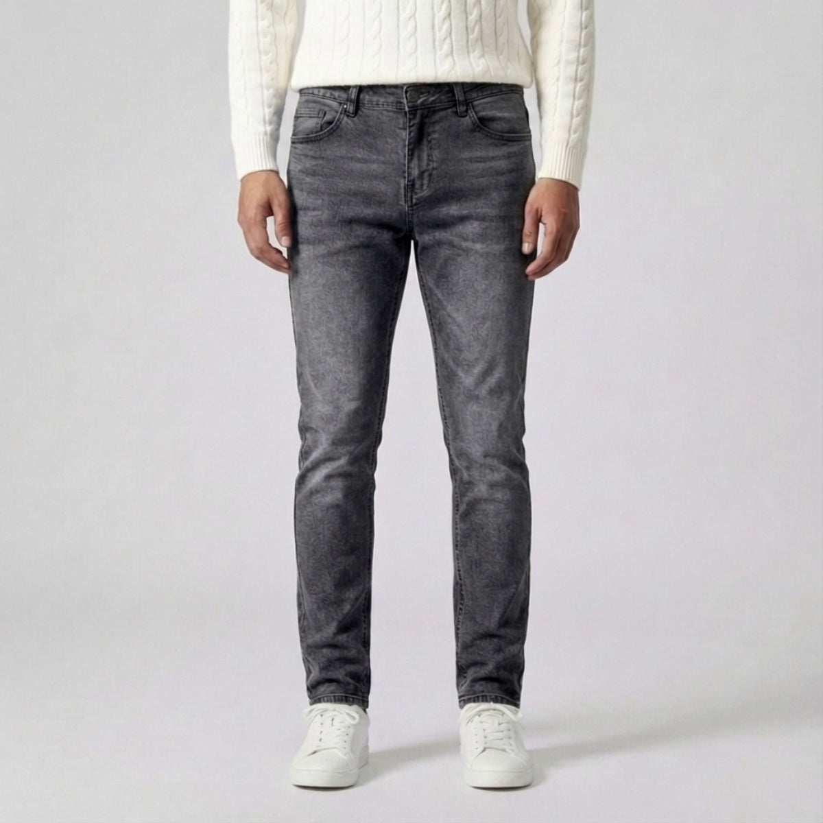 Slim Fit Stretch Jeans Antraciet