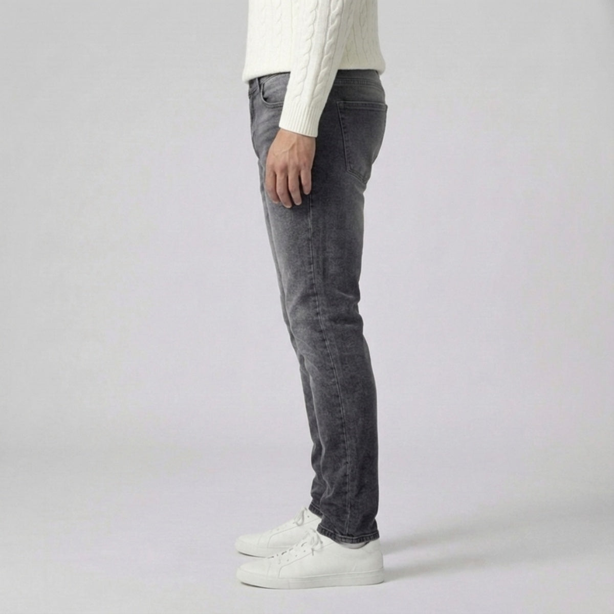 Slim Fit Stretch Jeans Antraciet