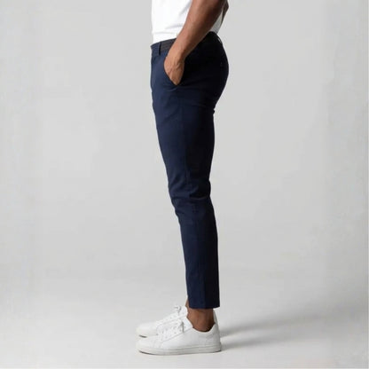 Slim Fit Stretch Chino Diepblauw