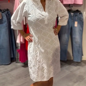 Overhemdjurk met Floral Cut-out