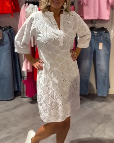 Overhemdjurk met Floral Cut-out