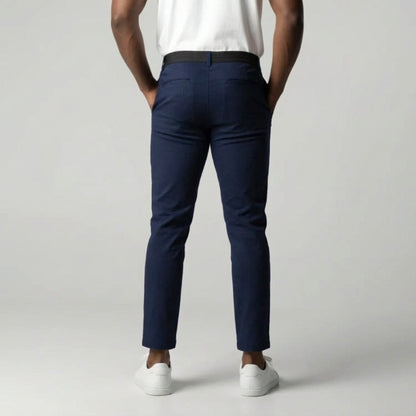 Slim Fit Stretch Chino Diepblauw