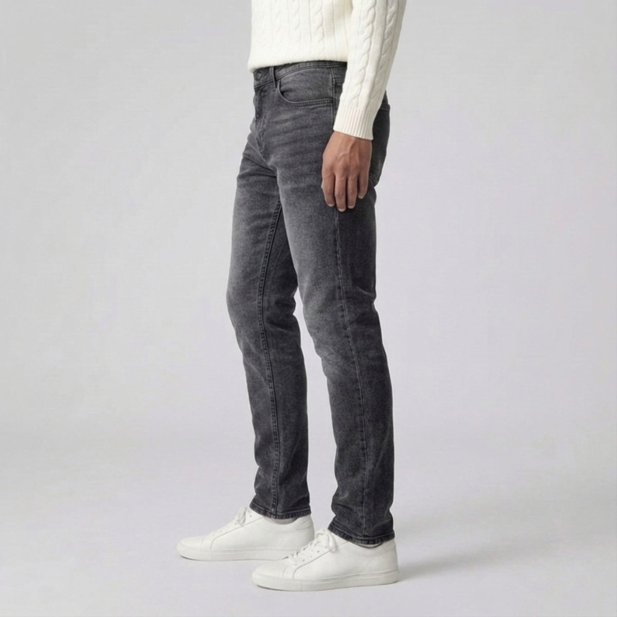 Slim Fit Stretch Jeans Antraciet