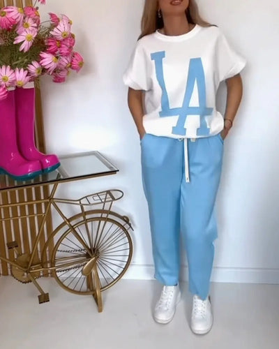 Two-piece set met korte mouwen