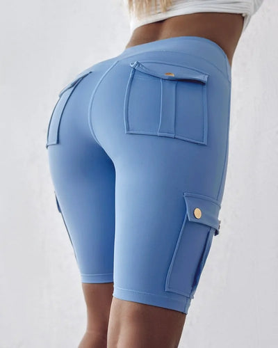 Zwarte High Waist Short met Zakken