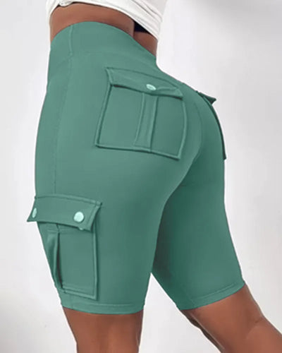 Zwarte High Waist Short met Zakken