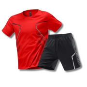 Leon | Heren Sportset | Zomerlook voor Tennis, Padel en Hardlopen Sportset man Zavalori Rood XS