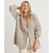 LOLA | Dames Lange Warme Cardigan Women Cardigans Zavalori Khaki XS