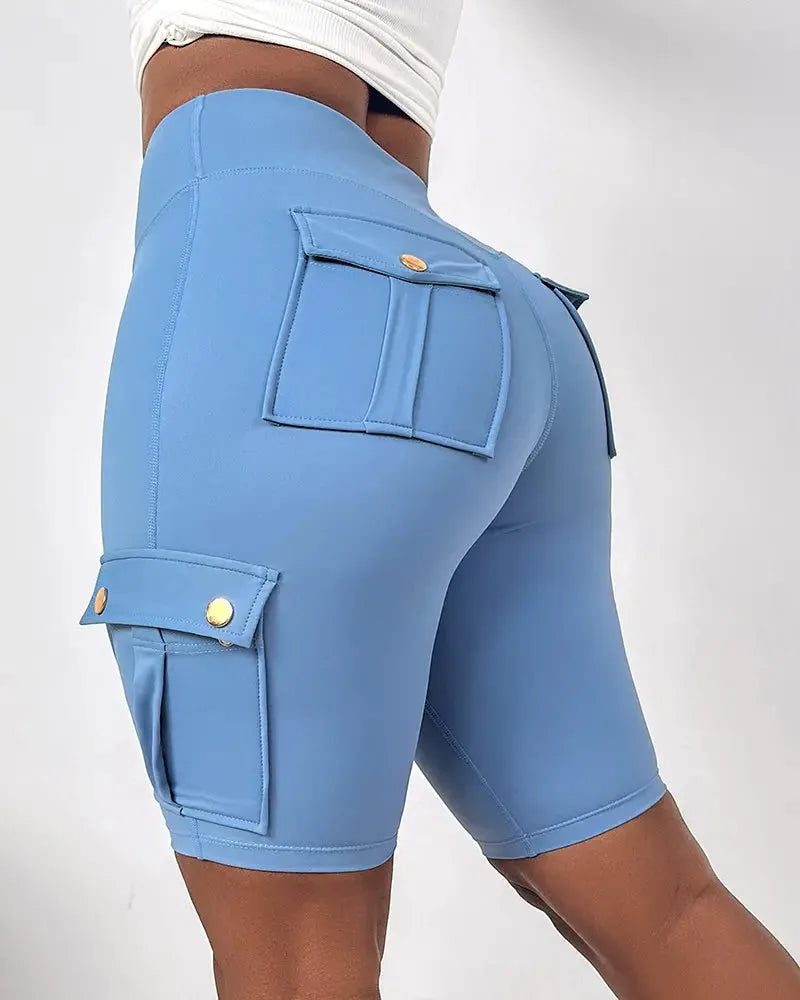 Zwarte High Waist Short met Zakken