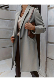 SAPHIRA | Lange Warme Dames Hefstmantel Femme Manteau Zavalori Grijs S