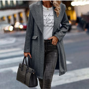 AMBER | Lange Damesmantel - Winter Femme Manteau Zavalori Grijs XS