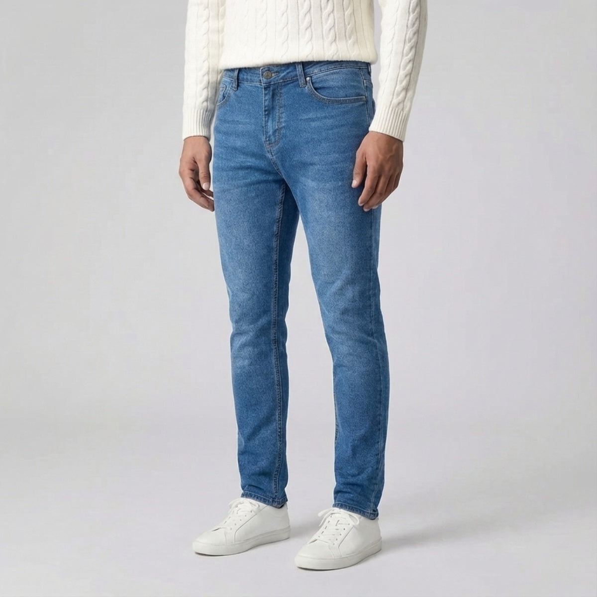 Slim Fit Stretch Jeans Blauw