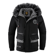 Herenjas voor de Winter | Dikke, Warme Jas met Capuchon Men Jackets Zavalori Zwart Schoonheid S