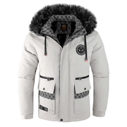 Herenjas voor de Winter | Dikke, Warme Jas met Capuchon Men Jackets Zavalori Wit S
