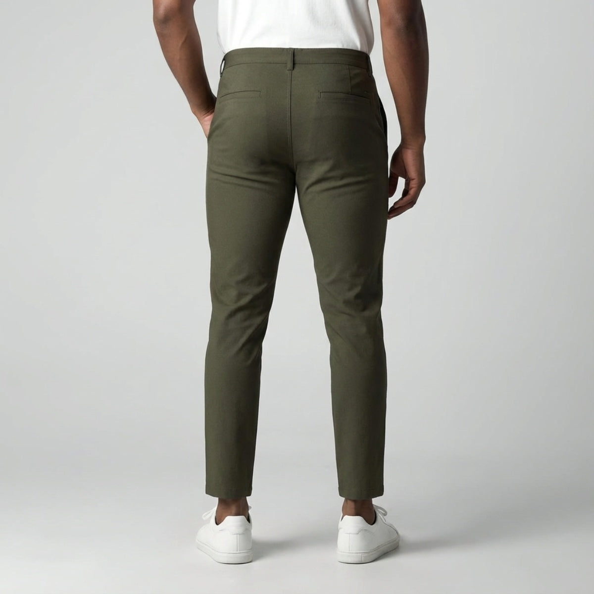 Slim Fit Stretch Chino Groen