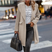 AMBER | Lange Damesmantel - Winter Femme Manteau Zavalori Beige XS