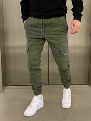 LORAN - Heren Slim Fit Joggingbroek Men Trousers Zavalori Groen S