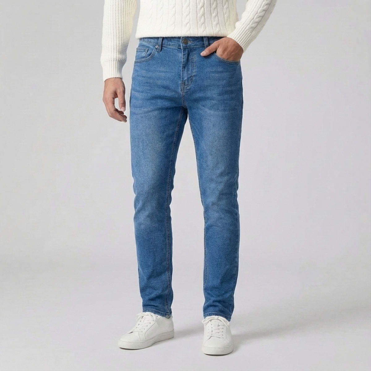 Slim Fit Stretch Jeans Blauw