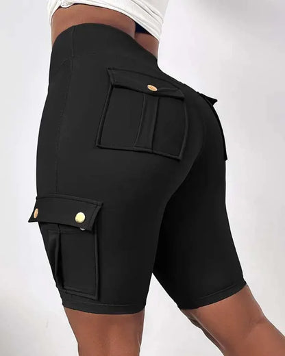 Zwarte High Waist Short met Zakken