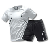 Leon | Heren Sportset | Zomerlook voor Tennis, Padel en Hardlopen Sportset man Zavalori Wit XS