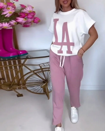 Two-piece set met korte mouwen