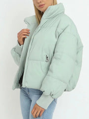 LEVA - Dames Cropped Puffer Winterjas Women's Jacket Zavalori