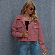 AIVY - Corduroy Damesjas jas Zavalori Roze S