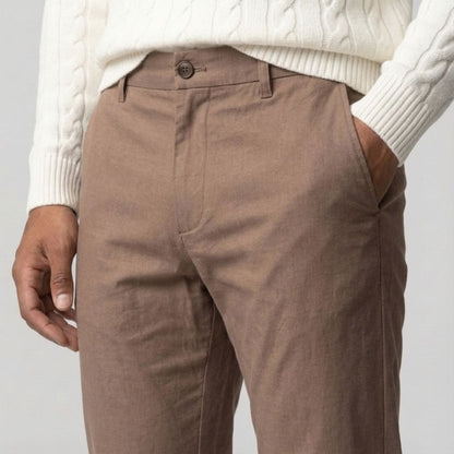 Regular Fit Straight Chino Lichtbruin