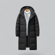 JOVA - Heren Lange Puffer Donsjack met Knopen Men Jackets Zavalori Zwart S