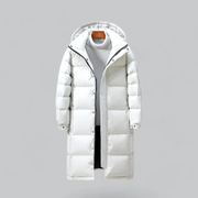 JOVA - Heren Lange Puffer Donsjack met Knopen Men Jackets Zavalori Wit S