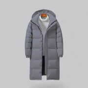 JOVA - Heren Lange Puffer Donsjack met Knopen Men Jackets Zavalori Grijs S