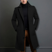 TOM - Heren klassieke tailored fit overjas Overcoats Zavalori Zwart S