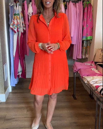 Overhemdjurk Mini met Plissé