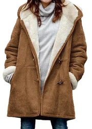 SERENA - Gewatteerde Jas met Fleece Voering Women's Coat Zavalori Bruin 8 (S)