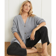 LOLA | Dames Lange Warme Cardigan Women Cardigans Zavalori Grijs XS