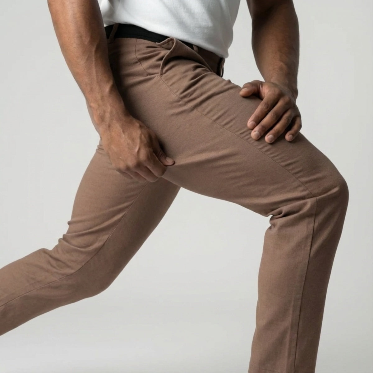 Slim Fit Stretch Chino Lichtbruin