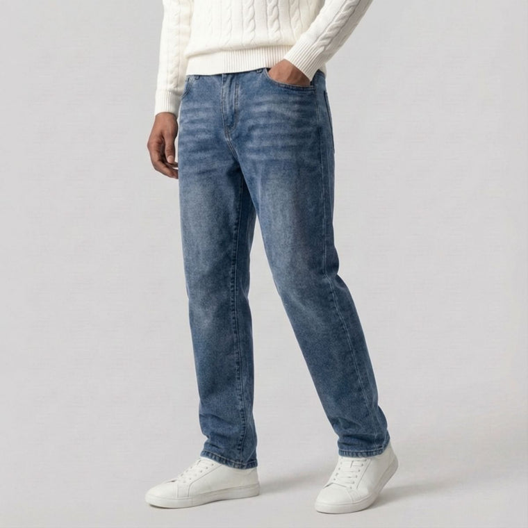 Regular Fit Straight Jeans Donkerblauw