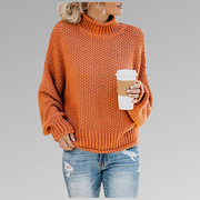 NIAMO - Klassieke Gebreide Sweater Dames Women's Sweater Zavalori Oranje 8 (S)