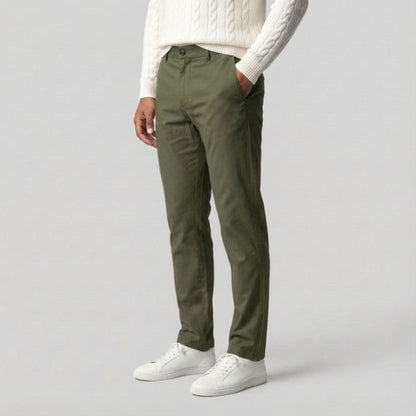 Regular Fit Straight Chino Groen