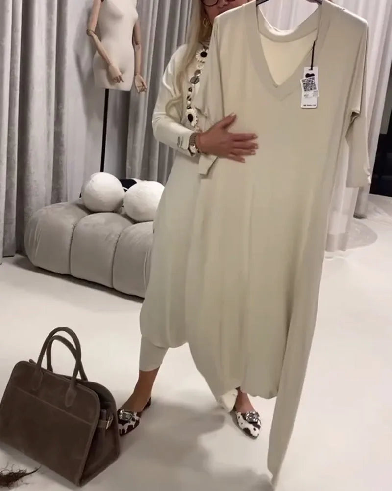 Midi Jumpsuit met Lange Mouwen