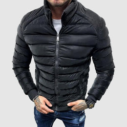 TOM - Heren Gevoerde Winterjas | Slim fit Men Jackets Zavalori Zwart S
