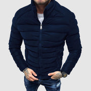 TOM - Heren Gevoerde Winterjas | Slim fit Men Jackets Zavalori Donkerblauw S