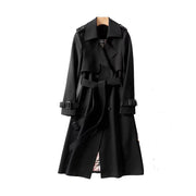 TESSA - Lange Trenchcoat Met Riem Women's Coat Zavalori Zwart 6 (XS)